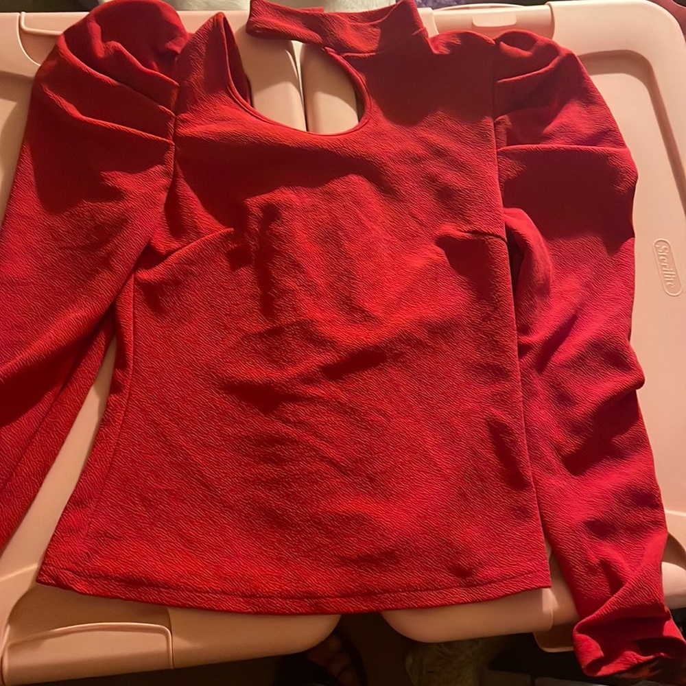 red blouse